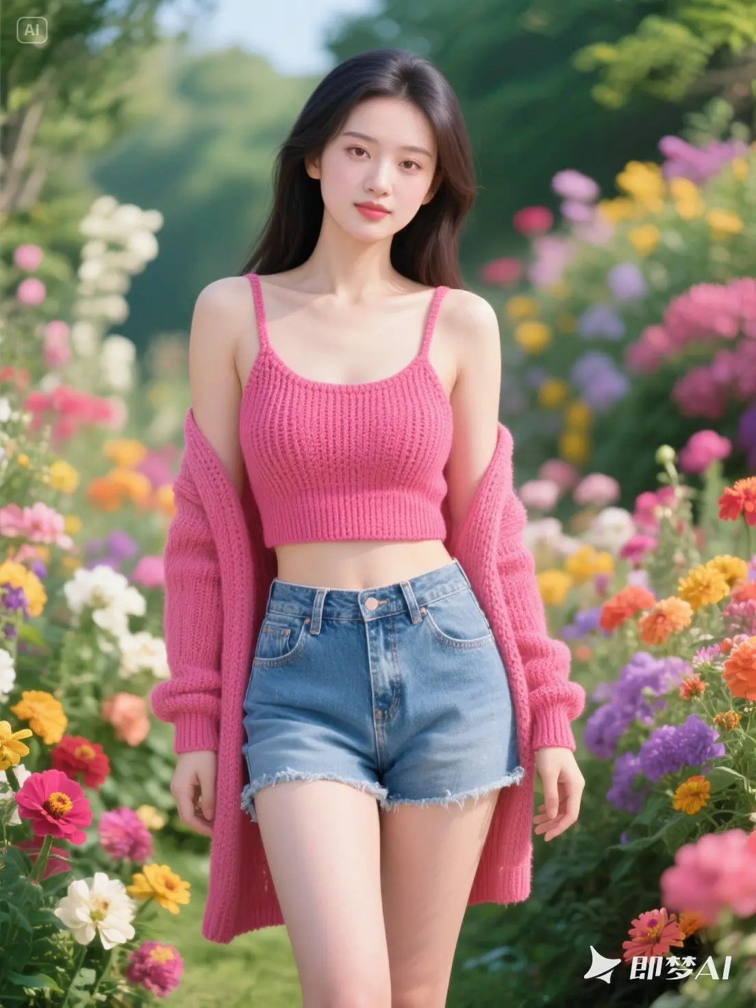 即梦AI 每日分享 夏日穿搭 夏天的味道