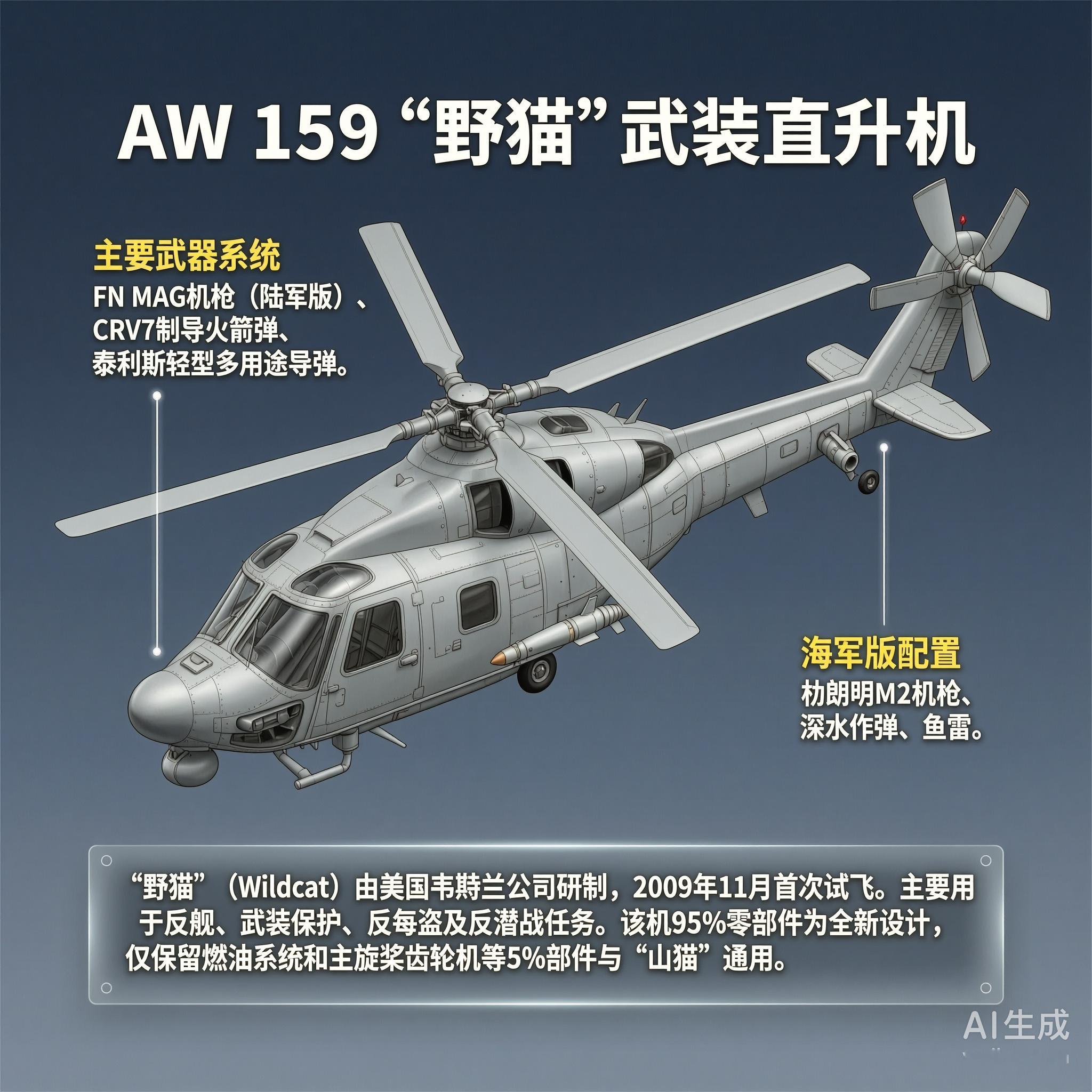 军事ai新视野 英国AW 159“野猫”武装直升机AW 159“野猫”（Wild