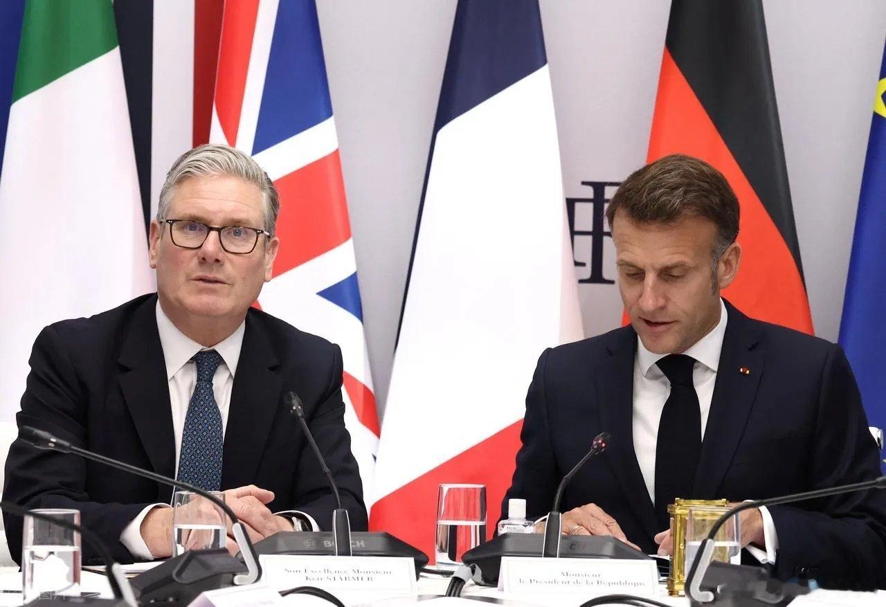 英法要下场了4月23日，英法在伦敦拉着30多个国家开军事会议，直接表态要拿出“可
