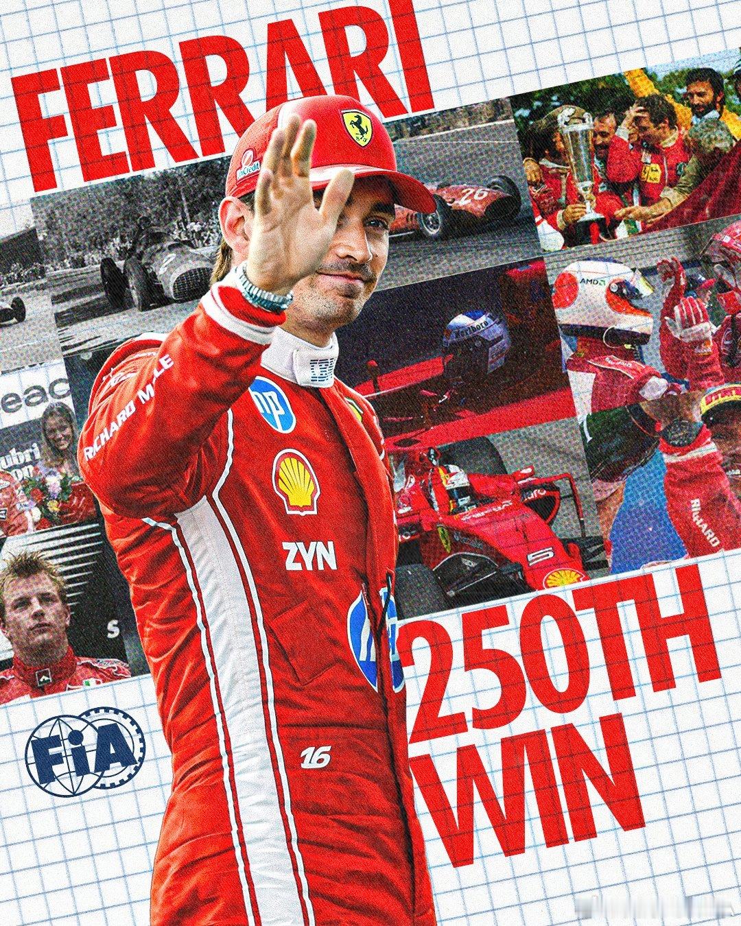 法拉利拿下队史第 250 场 F1 分站冠军👏FIA2026F1英国大奖赛