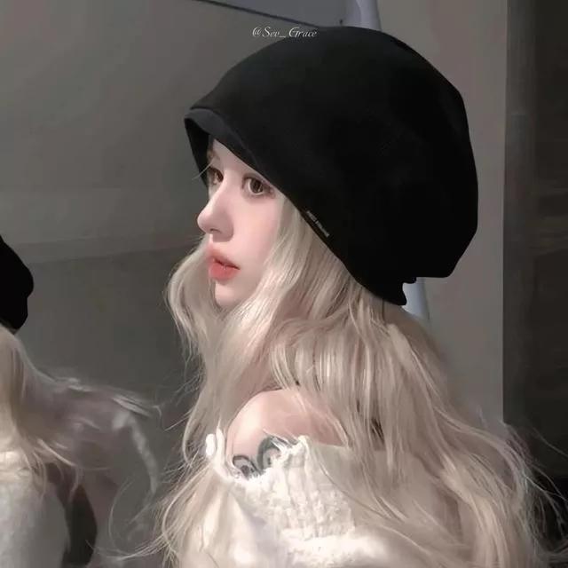 冷艳黑帽少女，神秘又迷人！温柔黑裙少女 黑系女神影像 暗黑冷艳少女 黑纱少女 暗