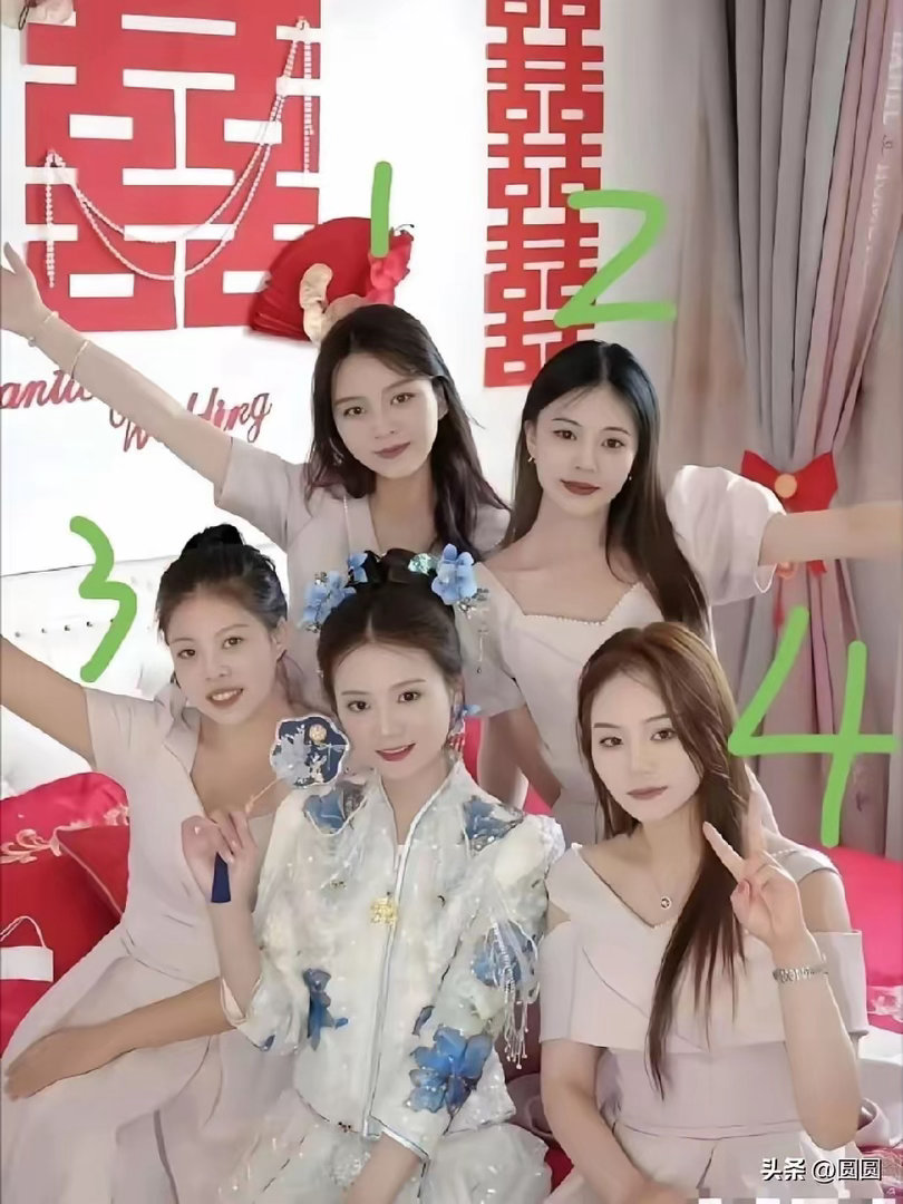 新娘已名花有主，伴娘正静待佳缘，四位伴娘中，哪一位合你的眼缘呢？ ​​​