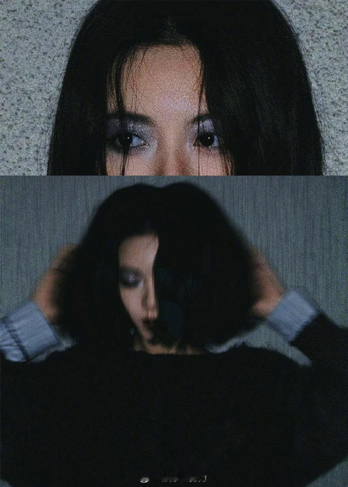 赵今麦手搓烟熏妆赵今麦没有技巧全是美丽短发+蓝色烟熏妆也太绝了！侧脸线条干净又灵