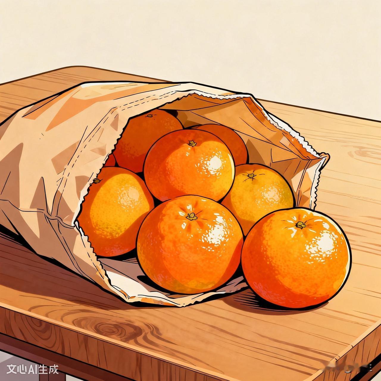 前些日子，我踏进村委办公室咨询事务，见两位男干部正吃得欢，桌上摆着一袋沙田柑，腮