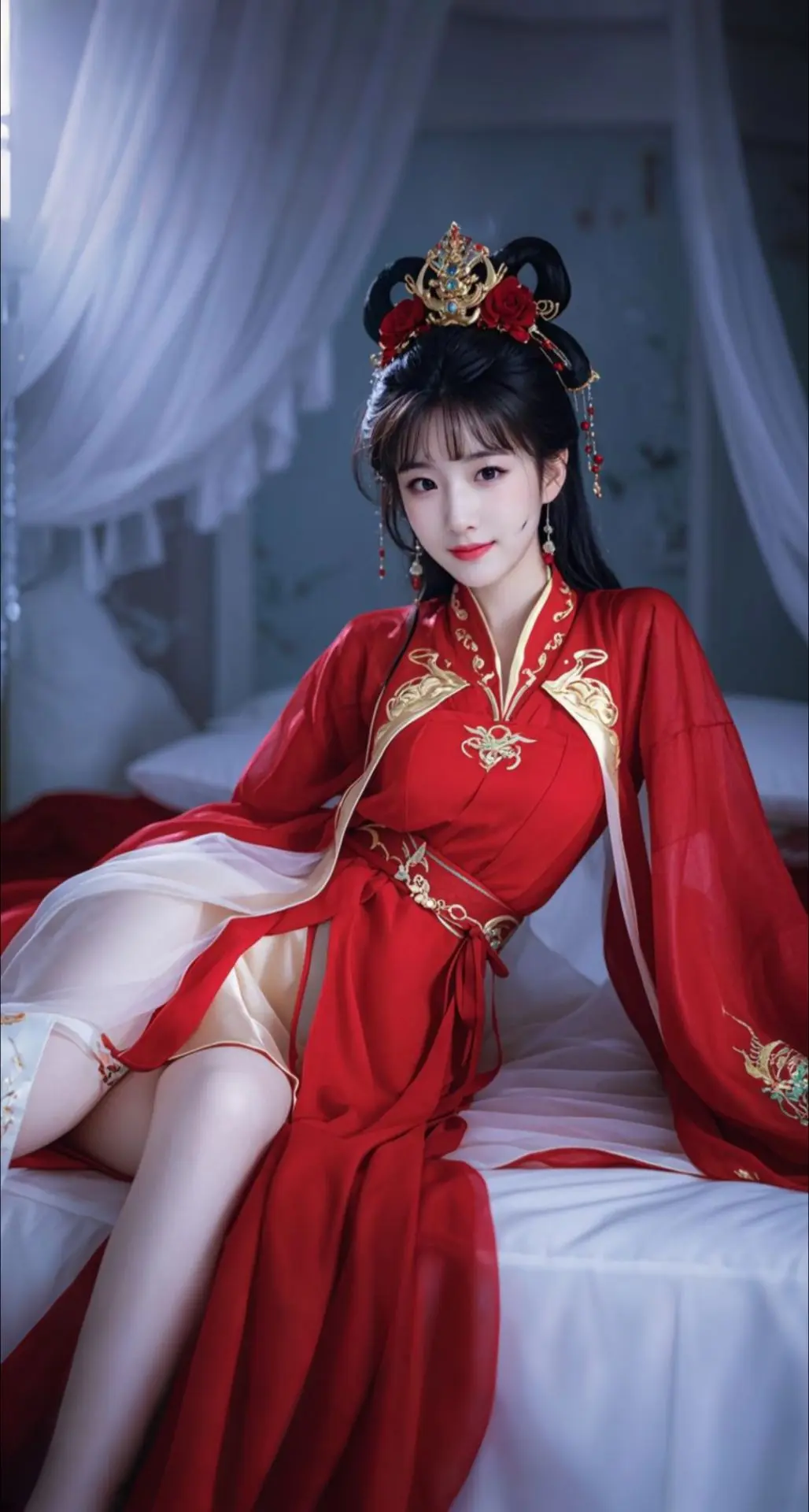 AI扩图 AI红榻妖姬