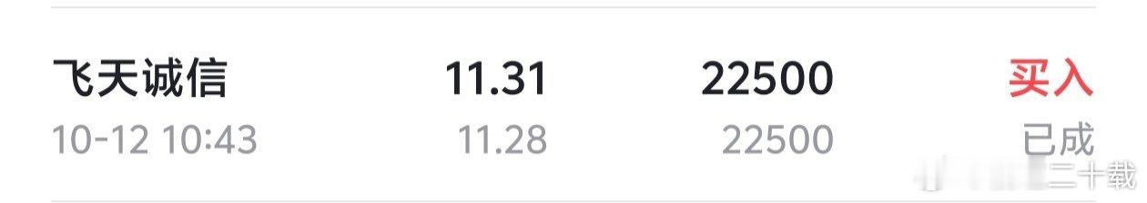 昨日低位追高的飞天诚信，今天不能调整前高了，隔日6个点落袋为安[给力] ​​​