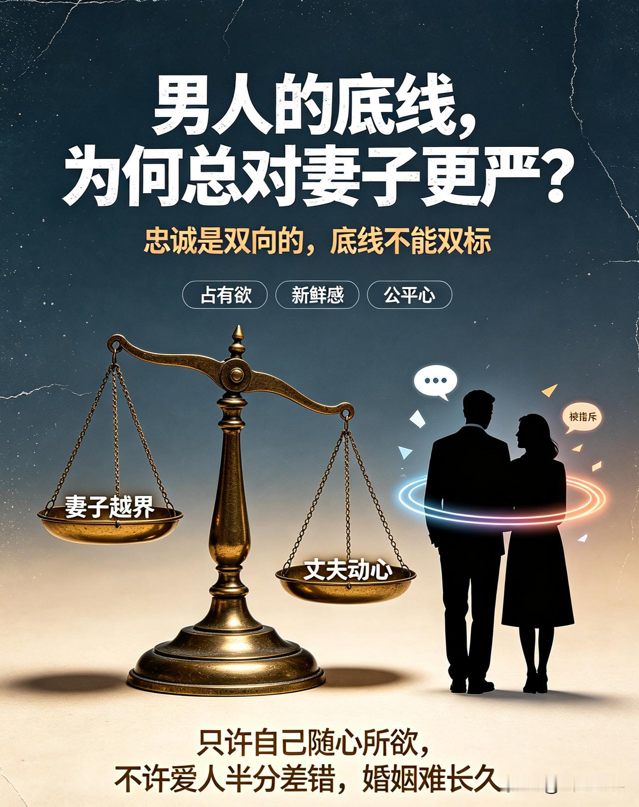 为什么男人绝不允许妻子出轨，自己却总动歪心思
 
不知道大家有没有发现一个特别现