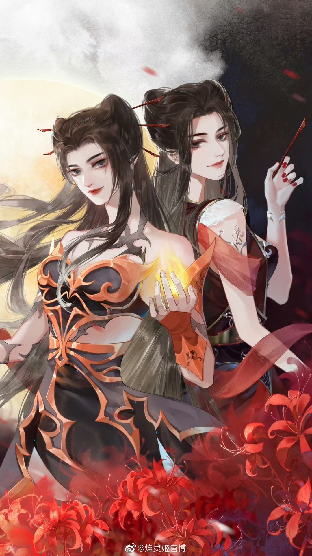 焰灵姬1124生日快乐天行九歌焰灵姬朱雀 焰灵姬彼岸花开映赤裳，掌间星火揽清光。
