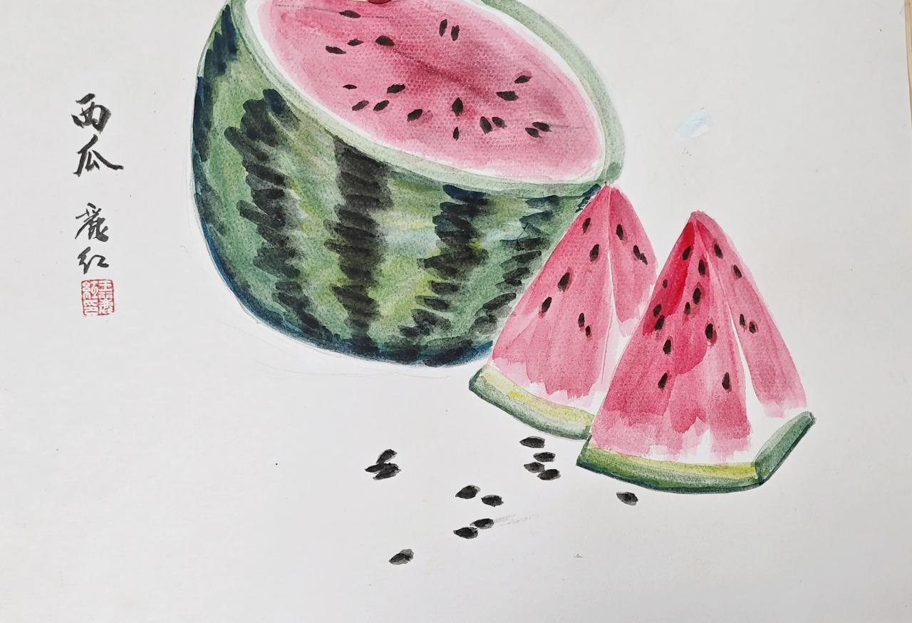 早上来块西瓜，甜度刚刚好[玫瑰]