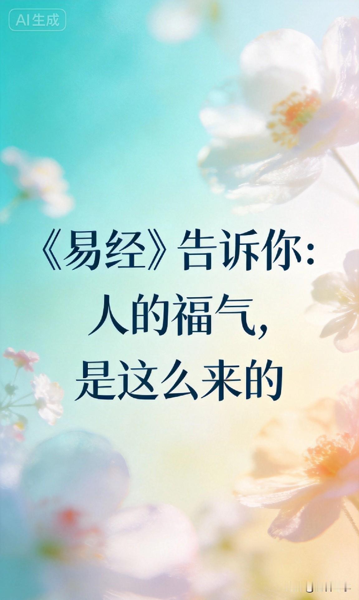 《易经》告诉你：人的福气，是这么来的

你有没有发现，有些人好像天生运气好？做什