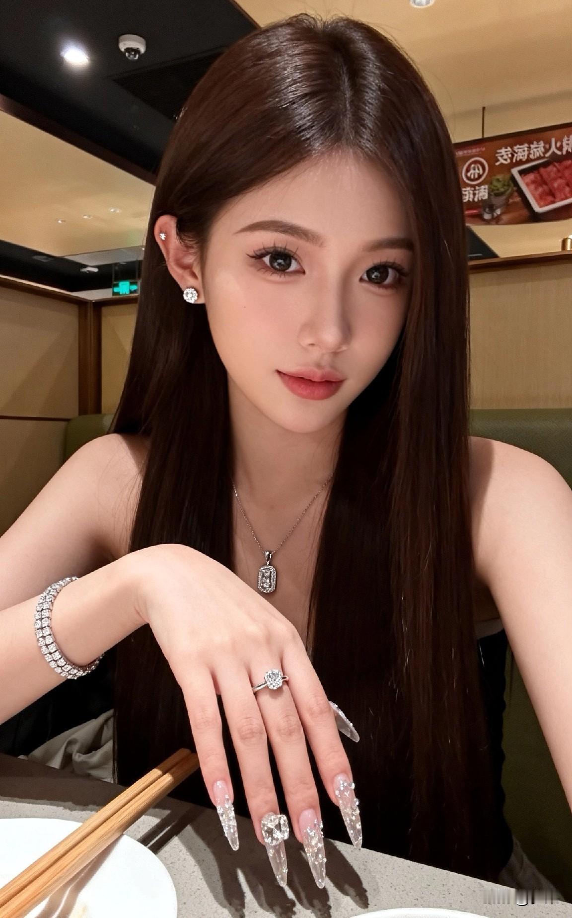 今天刚做的美甲臭美一下，你们觉得好看吗？