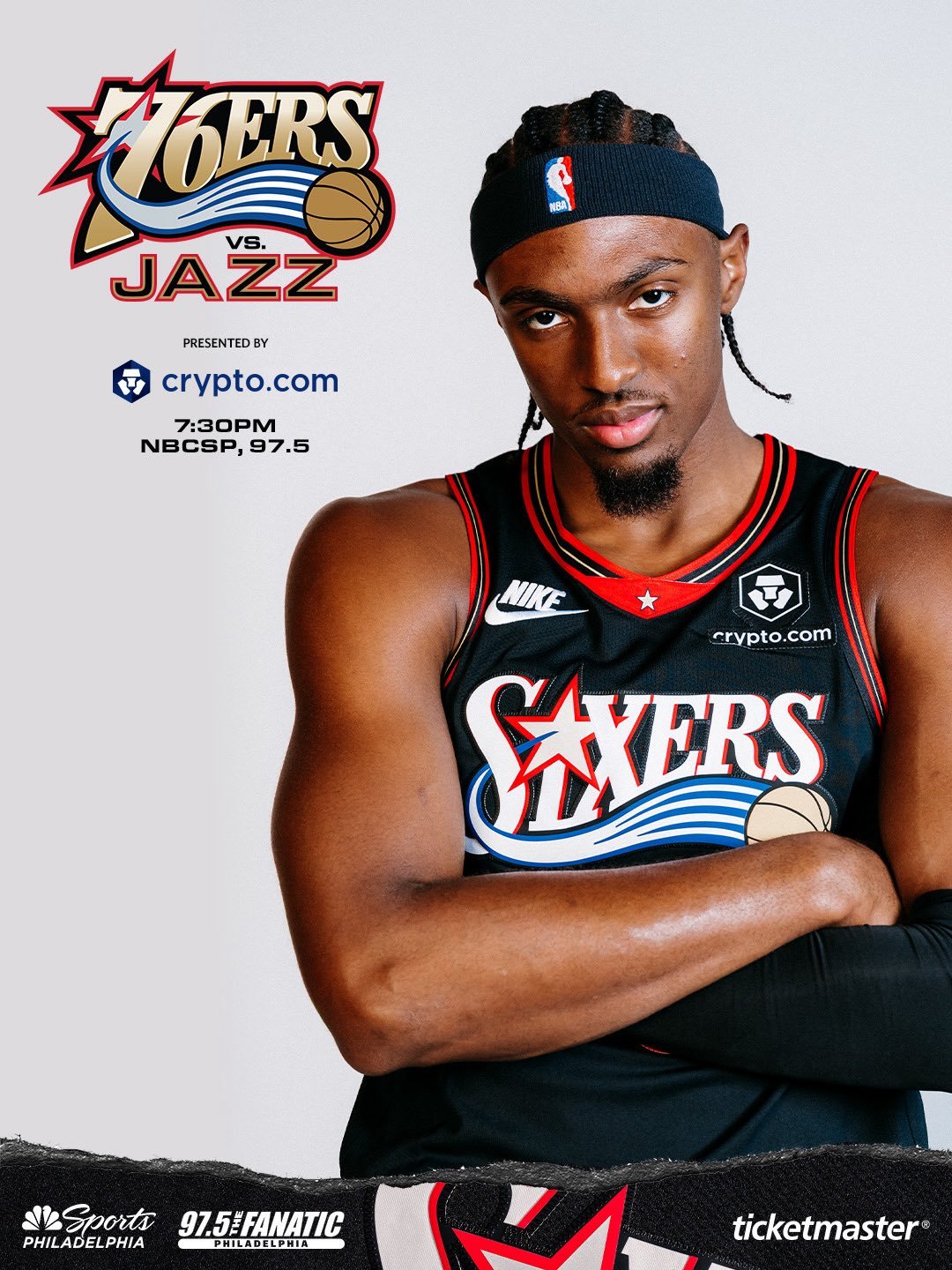 常规赛第62场：76人vs爵士首发阵容名单：马克西、格兰姆斯、沃特福德巴洛、博纳