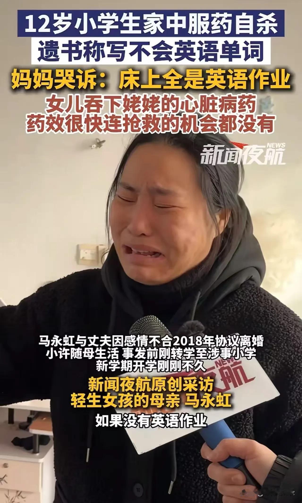 如果没有英语作业的重压，她的生命是否还能被挽回？这是一个令人心碎的故事，也是一面