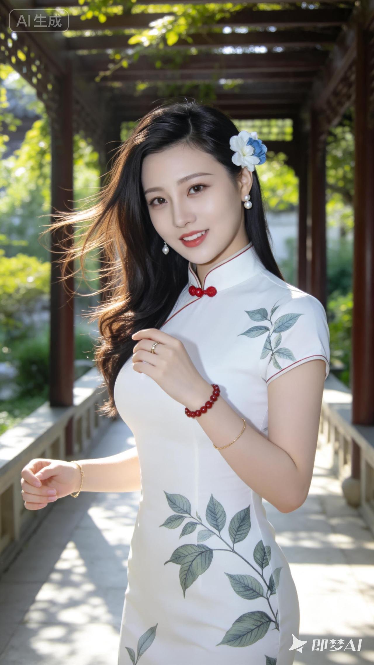 “古典与现代的完美融合，一袭白裙，惊艳了时光”🌸💃🏻