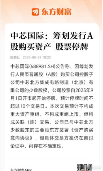 $寒武纪 sh688256$ A股第一$中芯国际 hk00981$ 下周一停牌，
