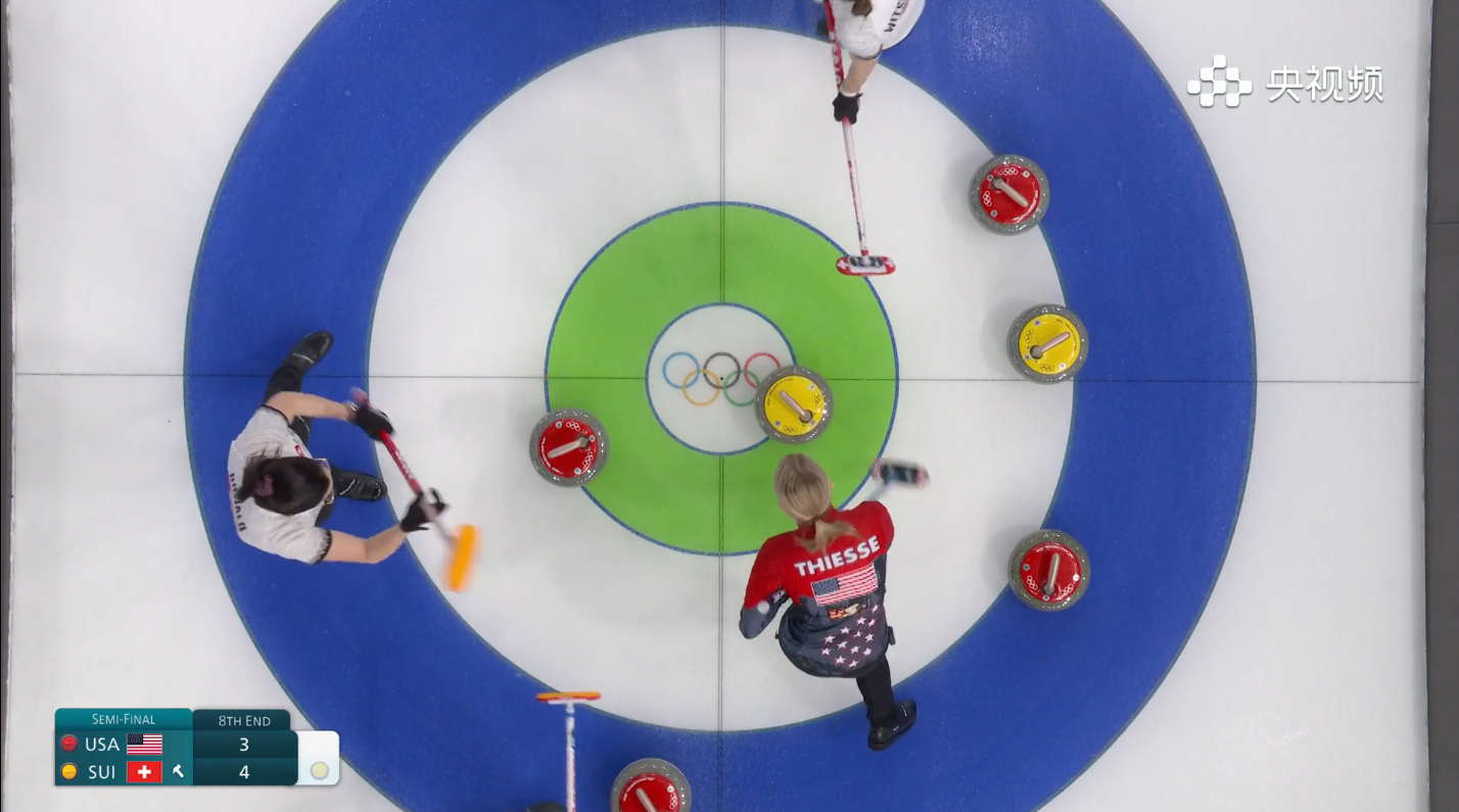 【奥运半决赛】瑞士第八局保1，完全能接受，目前5-3领先，双方各剩一局后手 
