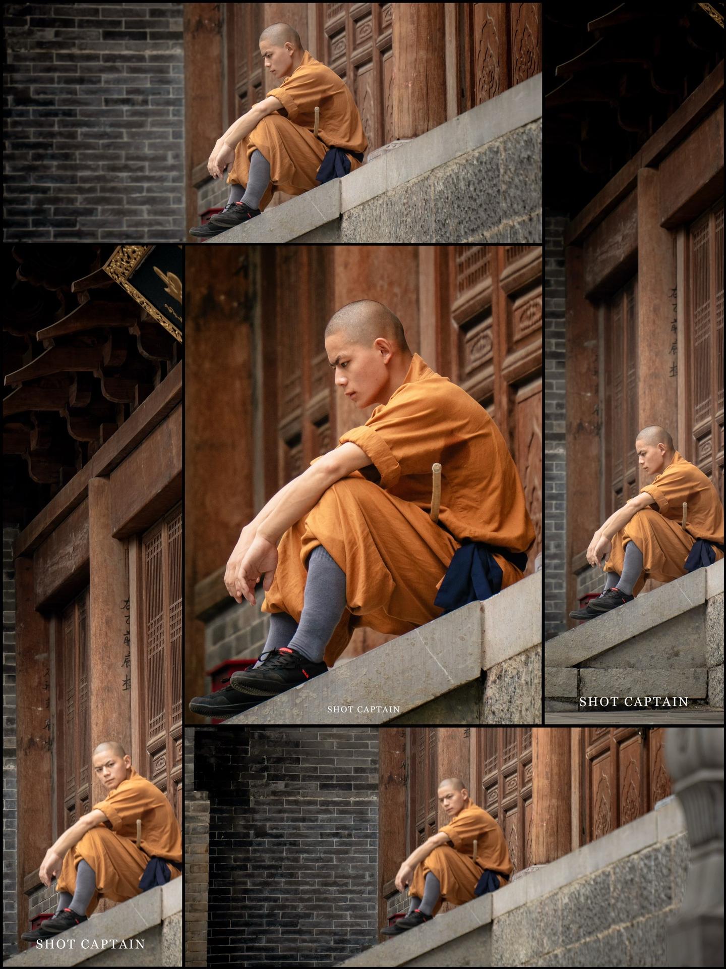 少林风停，旧照犹温！去年在少林寺墙头，抓拍住秋风师父休息的瞬间，今日翻...