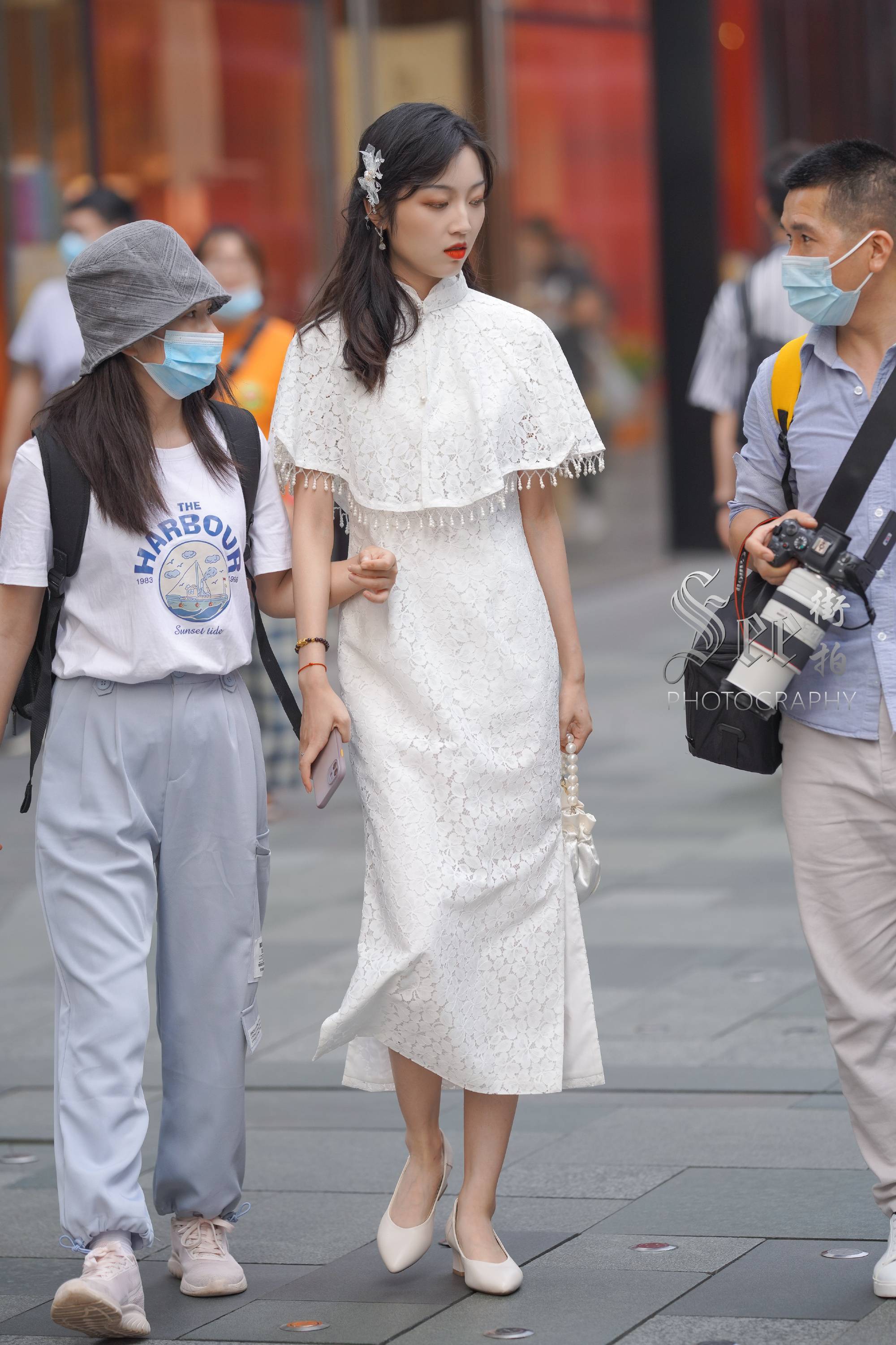 白色长裙甜美气质美~~ ​​​
