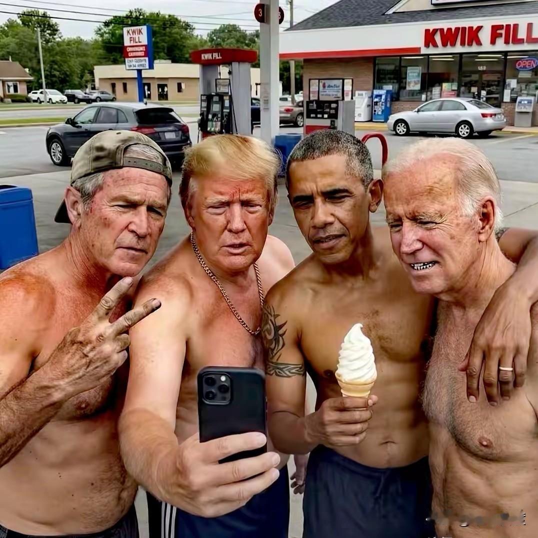 发现他们四人都有一个共同嗜好，那就是发动战争。
不！与其说是他们四人，不如说美国