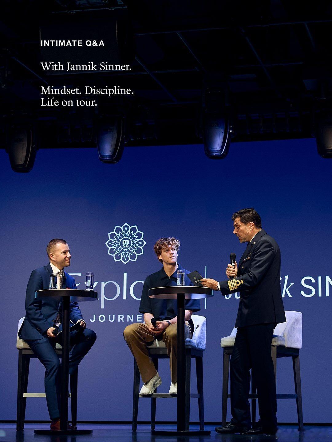 辛纳 社媒更新：与JannikSinner的共同体验现已开放预约。仅限预订了EX