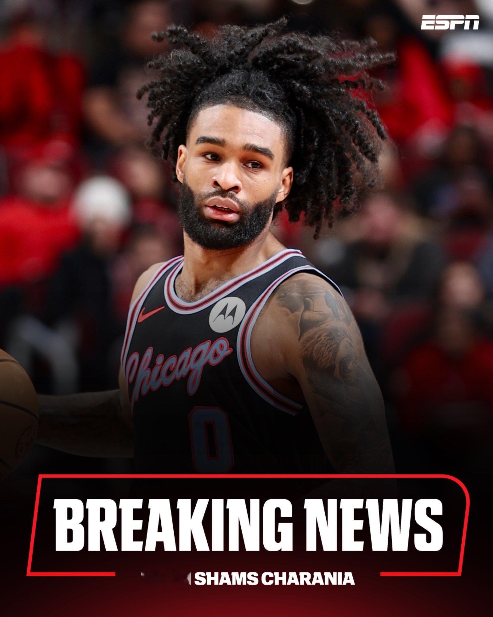 公牛将科比怀特和迈克康利交易至黄蜂换来塞克斯顿奥斯曼迪昂和三个次轮选秀权 