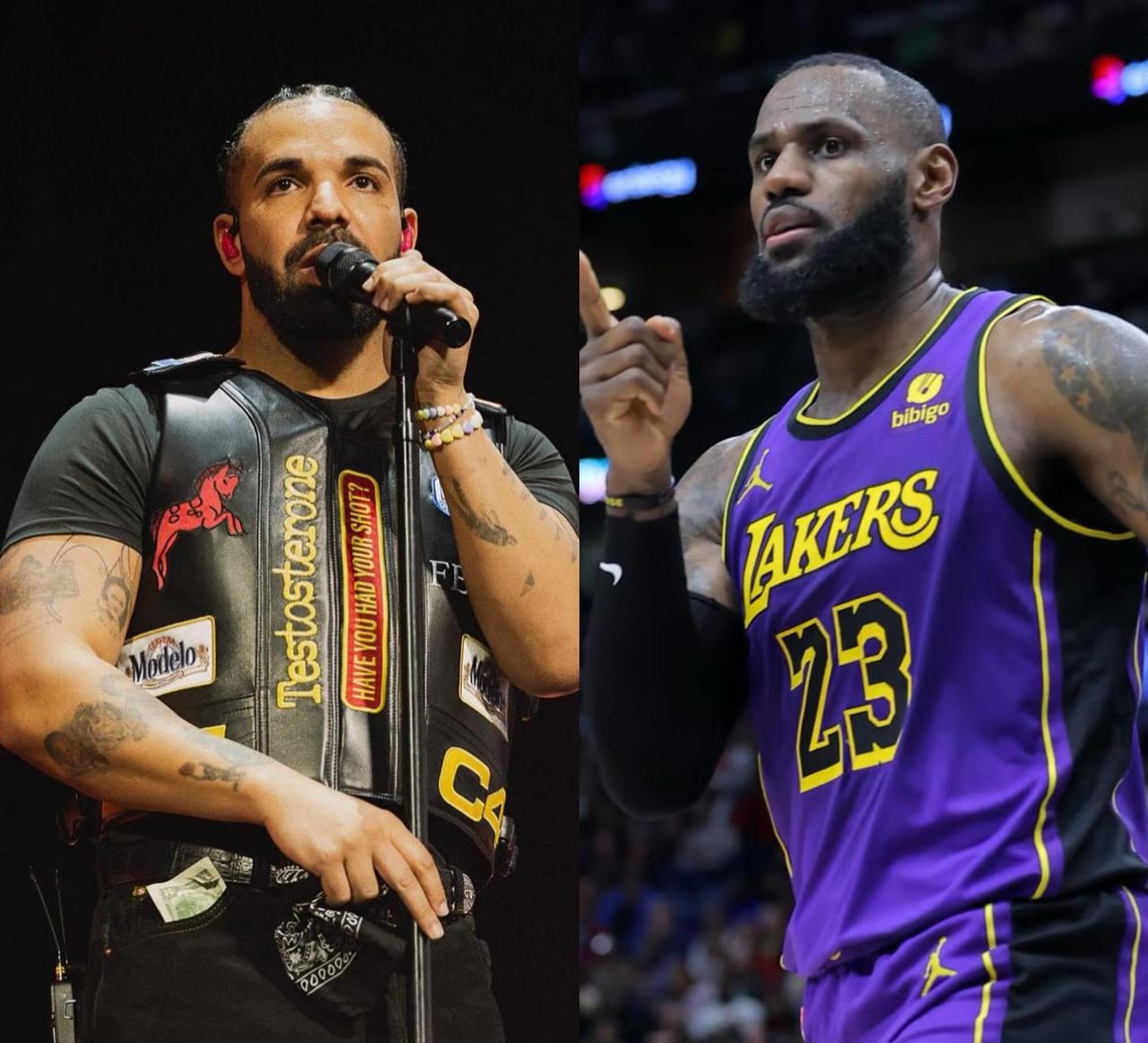 主持人：“Drake。你们关系还好吗？”
詹姆斯：“我总是希望他一切顺利。显然，