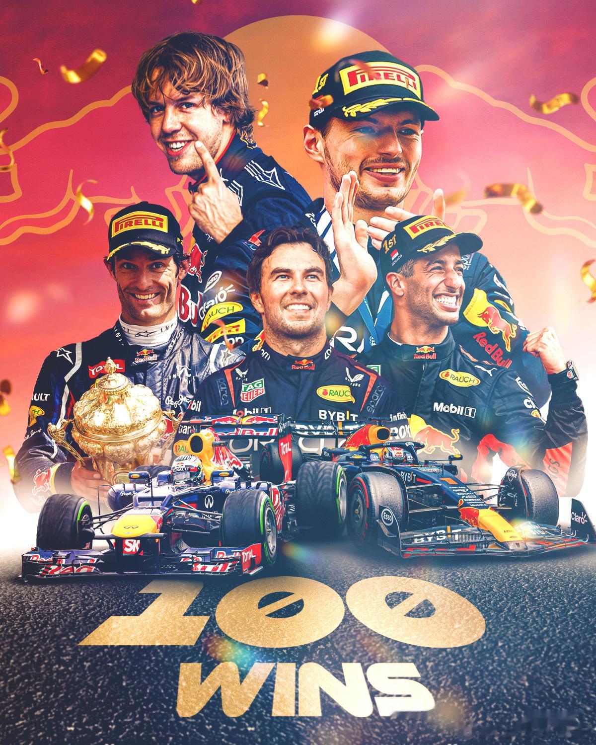 红牛解锁“100冠”战绩，设计师纽维亲自登台领奖！目前F1围场车队🏆领奖台排名