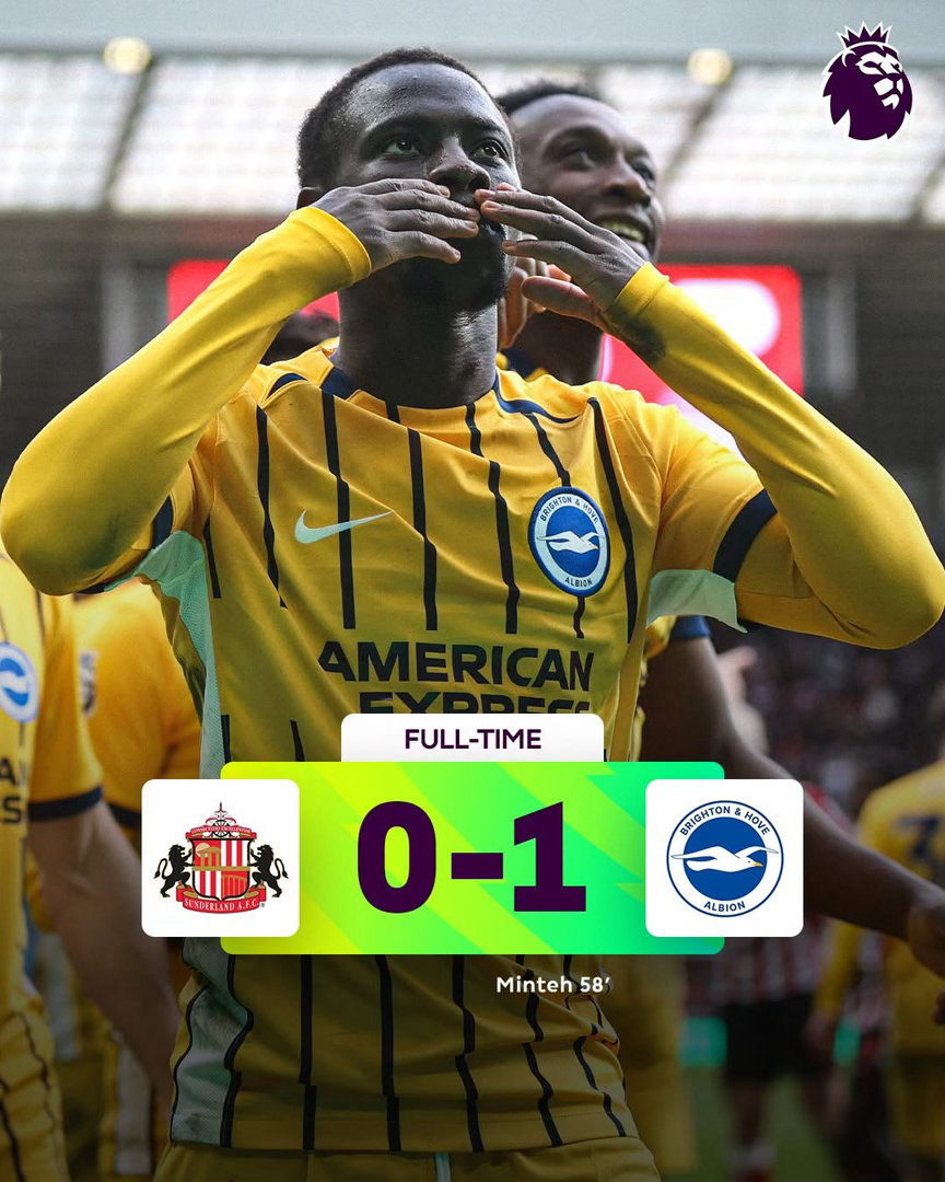 白禮頓自從1981年之後第一次作客擊敗辛特蘭。入波嘅耶古巴文迪賽後話佢個入波其實