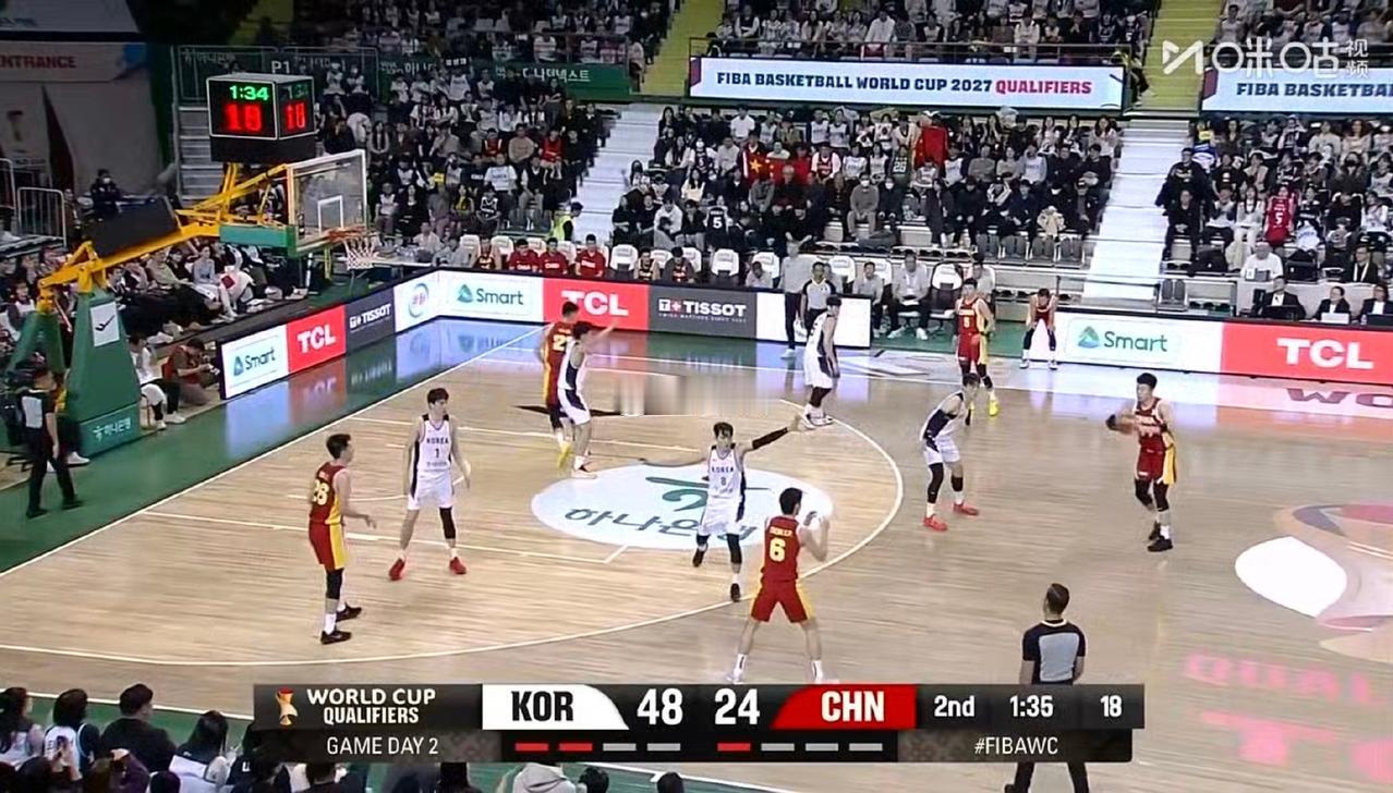 世预赛：中国男篮vs韩国男篮，这比分…认真的吗？第四节的反击，能不能提前？
是不