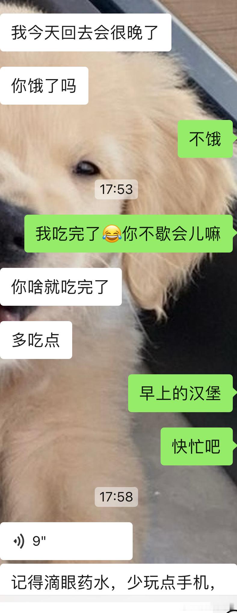 加班了三天的Z晚饭自己都没时间吃，问我吃没吃，我说不饿，他竟然买完给我送了回来～