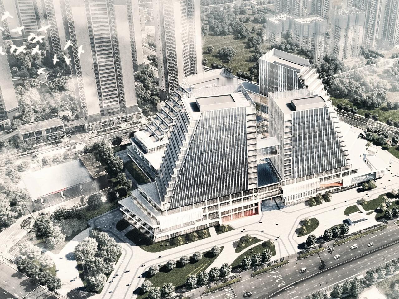 五华区数字科技产业园，规划图与现实中的实体建筑，差距还是有的，但不大，这里也是昆