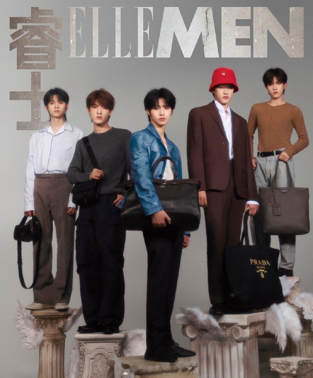 TOP登陆少年杂志ELLEMEN封面来了！五个成员登同一个封面，还有五个秒切，信