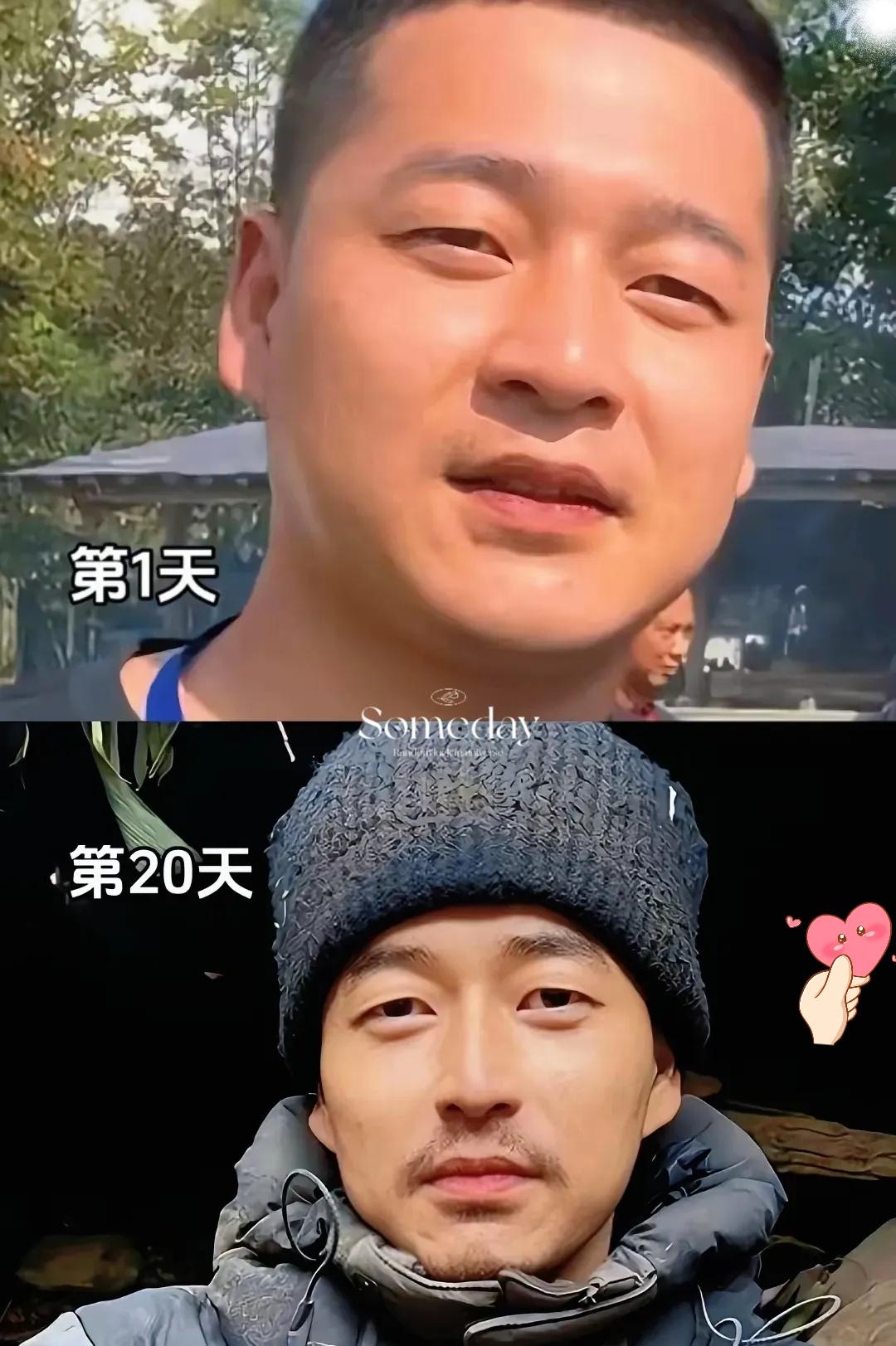 荒野求生的这位大哥
告诉我们减肥真相
这个大哥190斤进去的，19天整整瘦了50