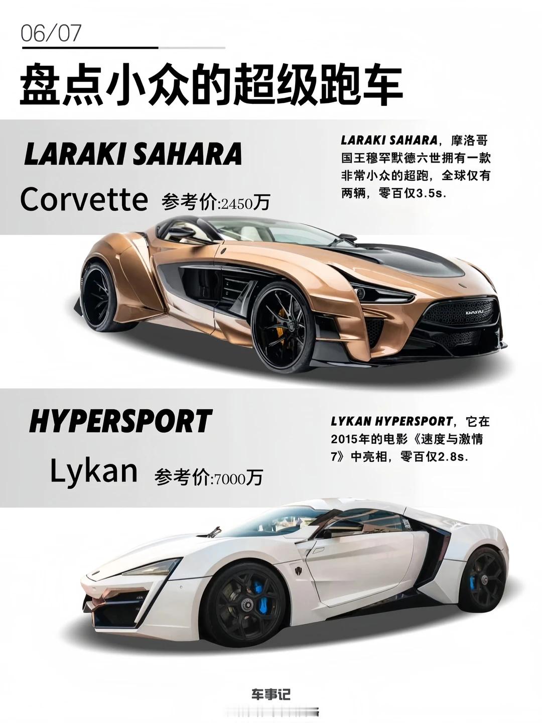 别只盯常见超跑给你盘一批颜值狠、辨识度拉满的小众狠货路上遇见，回头率直接封神超跑