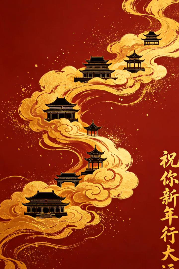 祝你新年行大运，祝你新年行大运，祝你新年行大运。