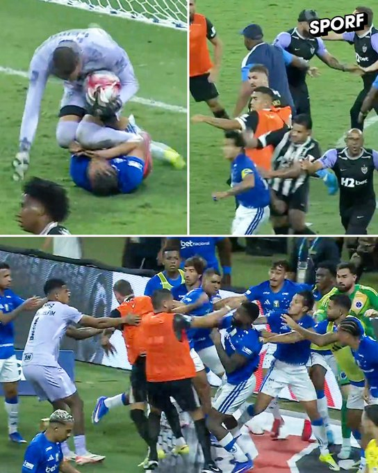 23张红牌！🟥👀在米内罗锦标赛决赛中，克鲁塞罗和米内罗竞技的球员之间爆发了一