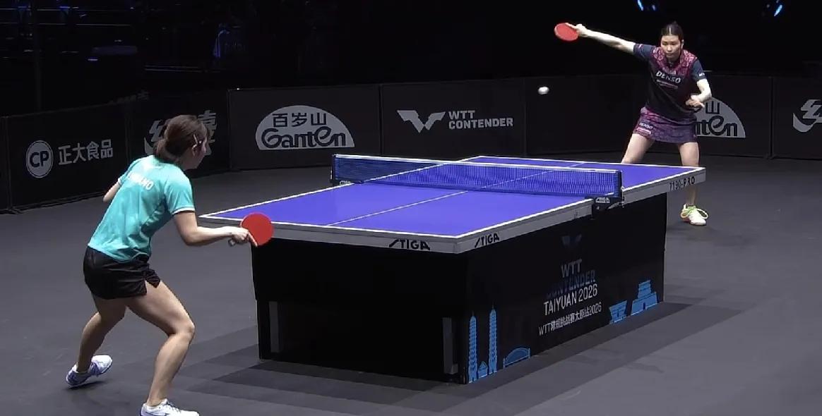 WTT太原挑战赛女单1/4决赛：
桥本帆乃香大比分3：0胜平野美宇，
三局比分为