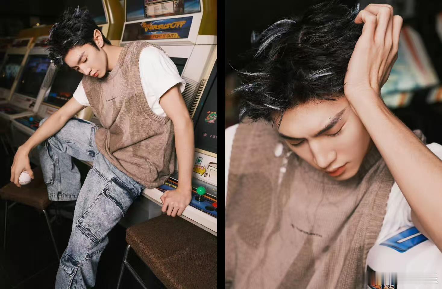 陈哲远29岁游戏玩家生日照陈哲远白色挑染生日照  陈哲远白色挑染生日照，谁懂这个