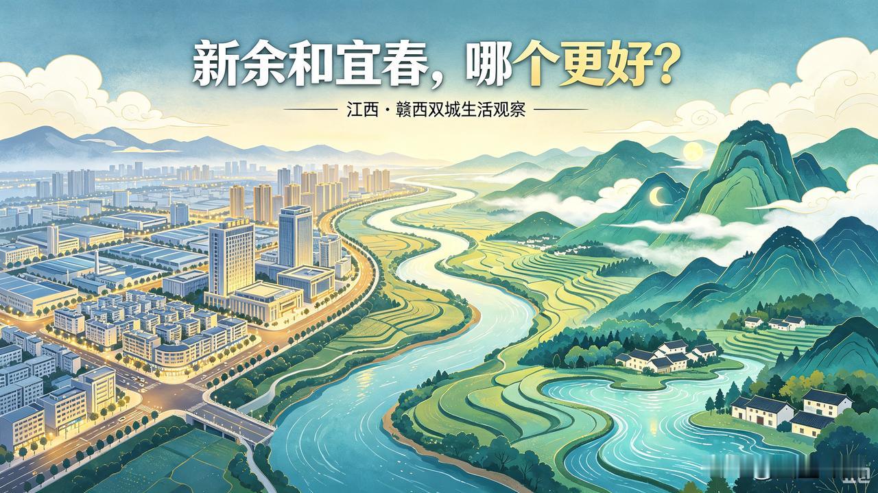 宜春胜在体量与底蕴。作为面积、人口更大的地级市，下辖多个经济强县，城市格局更大。