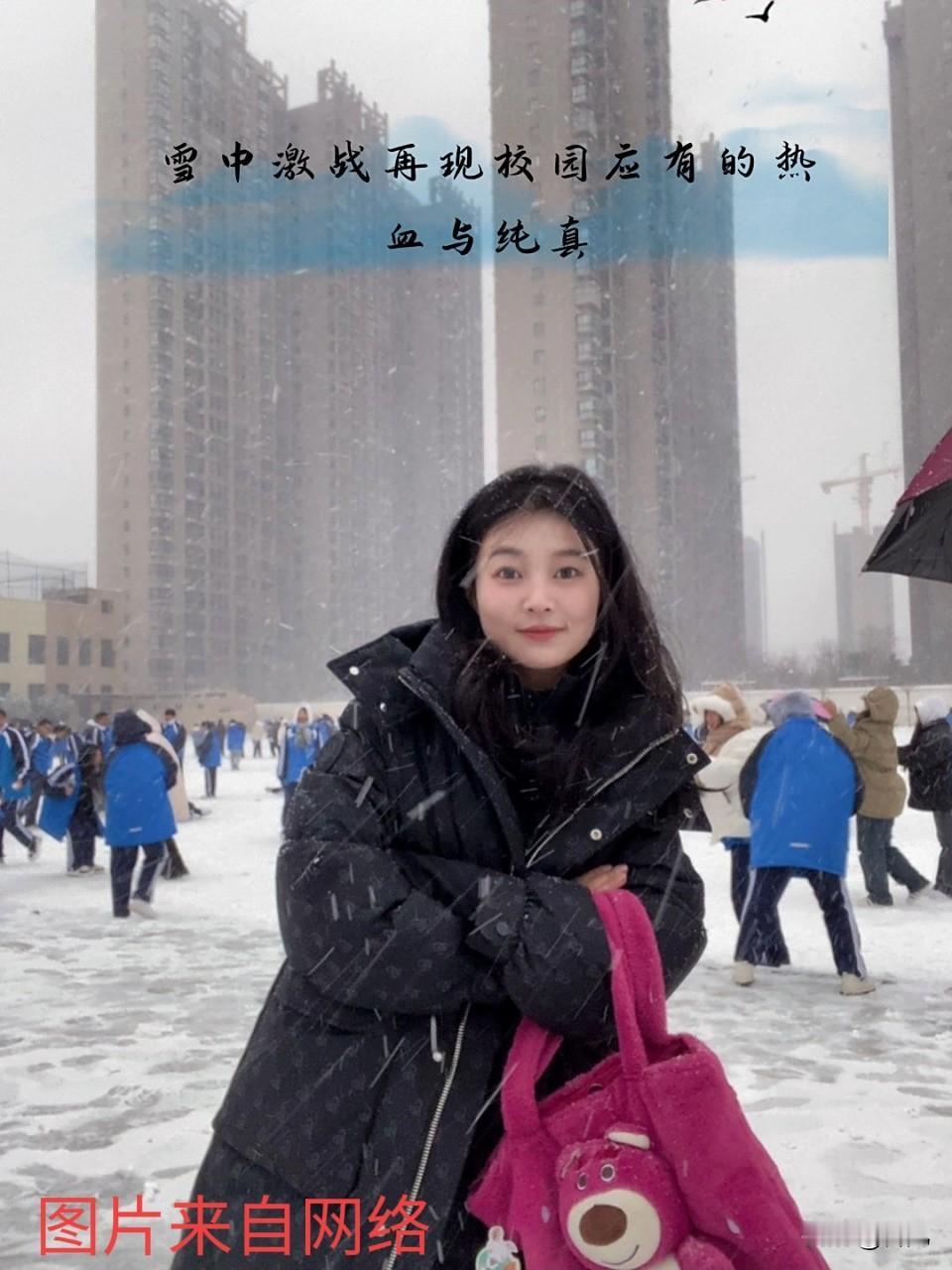 雪来了
我还是那么喜欢他
尽管没有雪假
见一面也激动
我夜里憧憬了一夜
梦里都是