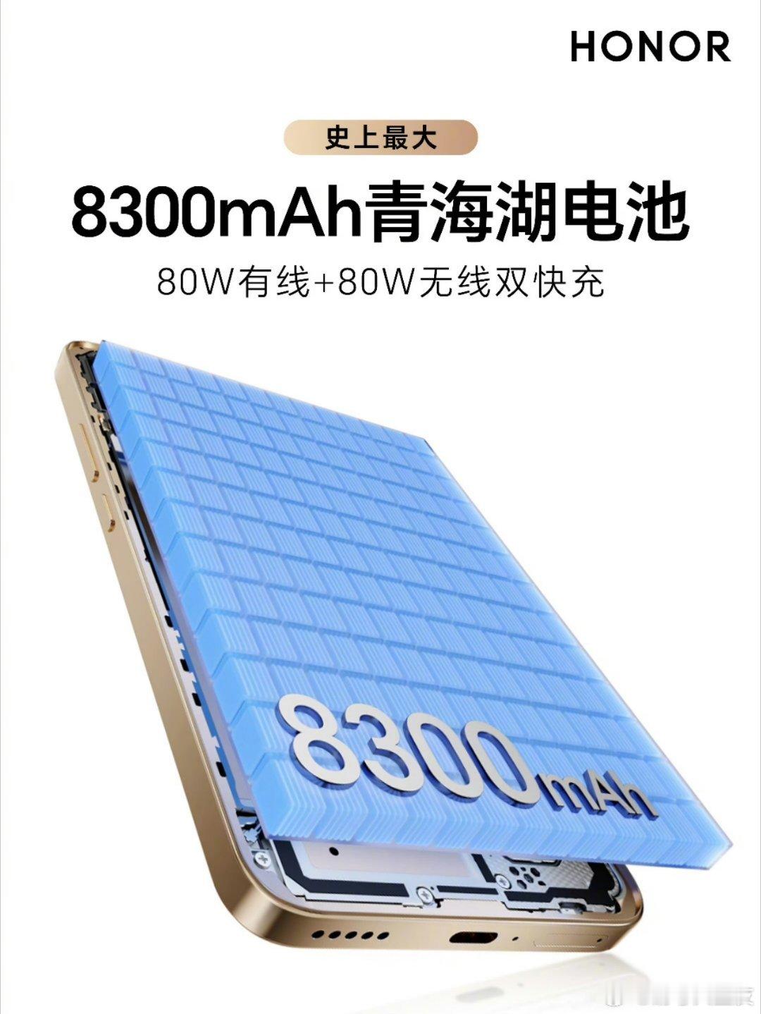 我去！ 8300mAh青海湖电池＋80W有线+80W无线双快充，太硬了！[允悲]