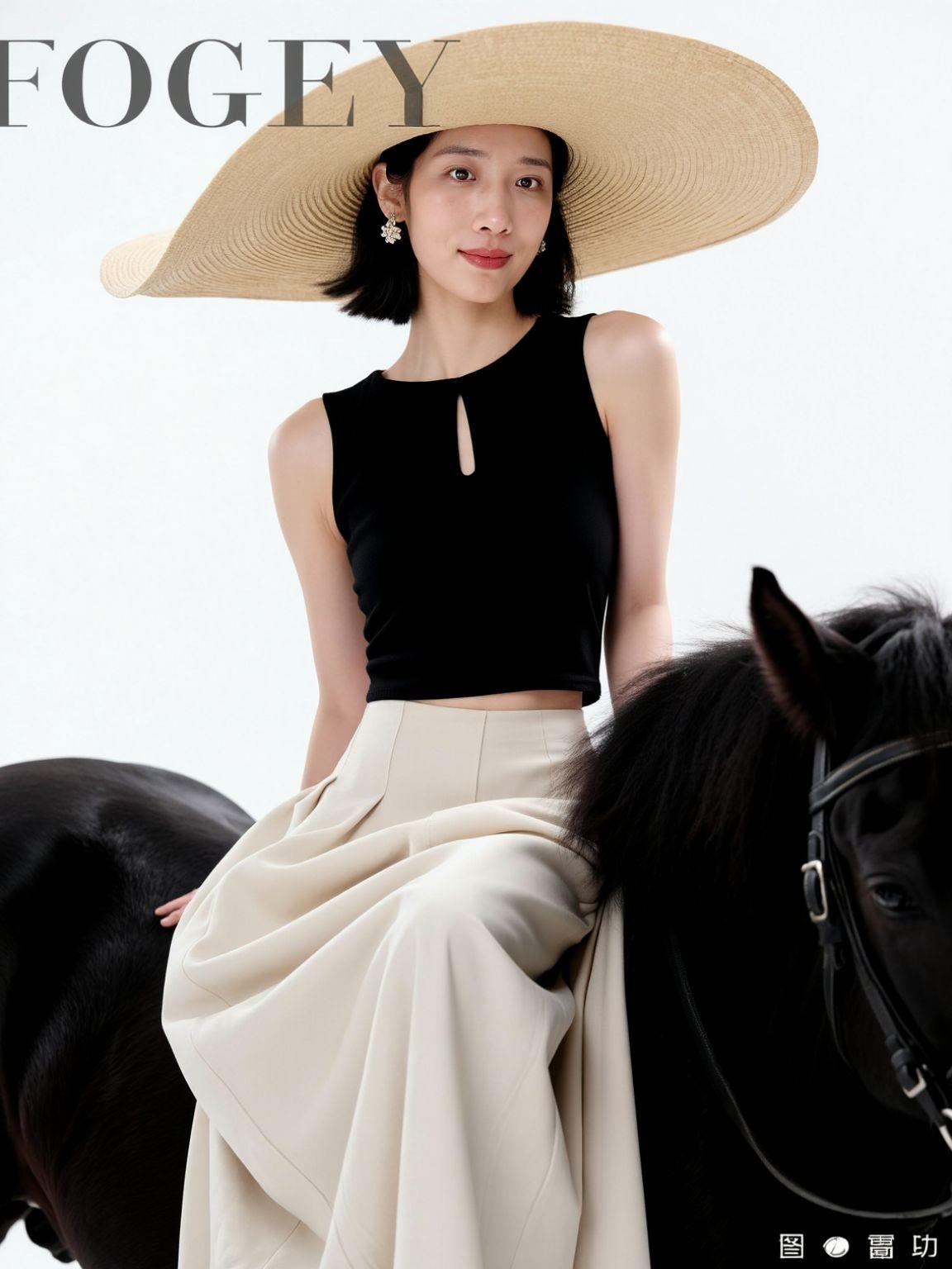 AI马术风写真 抖音ai创作