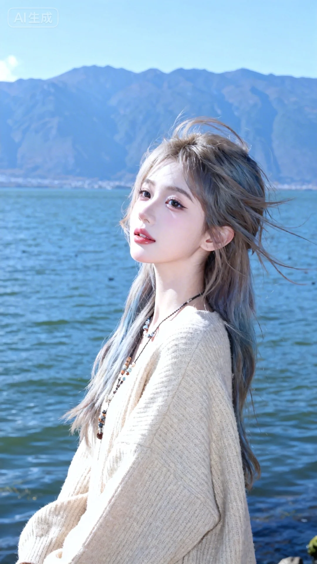 运用印象派的风格，展现出一位18岁身材娇小的女生形象，她尖下巴，三庭五...