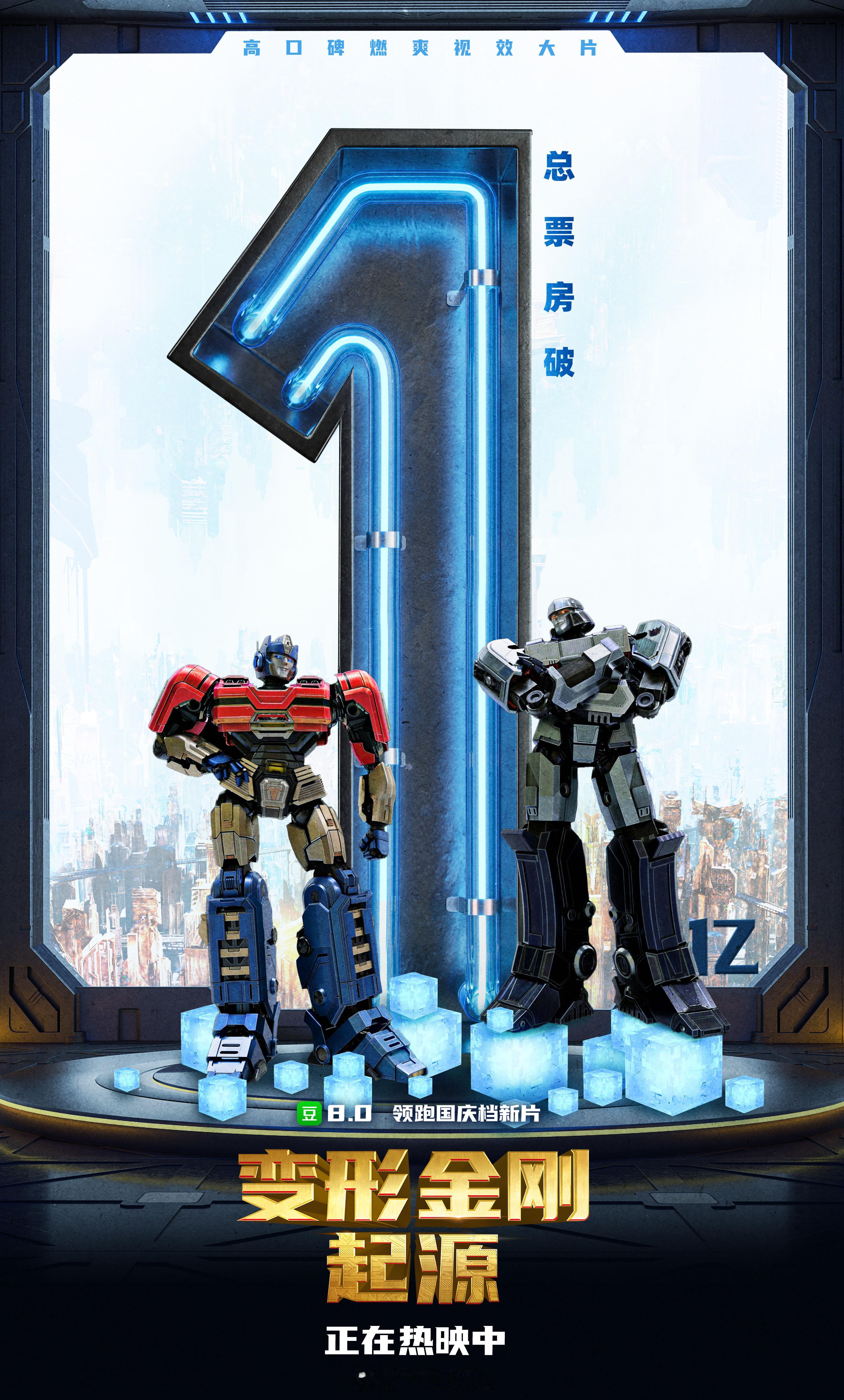 #变形金刚起源票房破亿# 变形金刚重回巅峰之作《变形金刚：起源》票房突破1亿！电