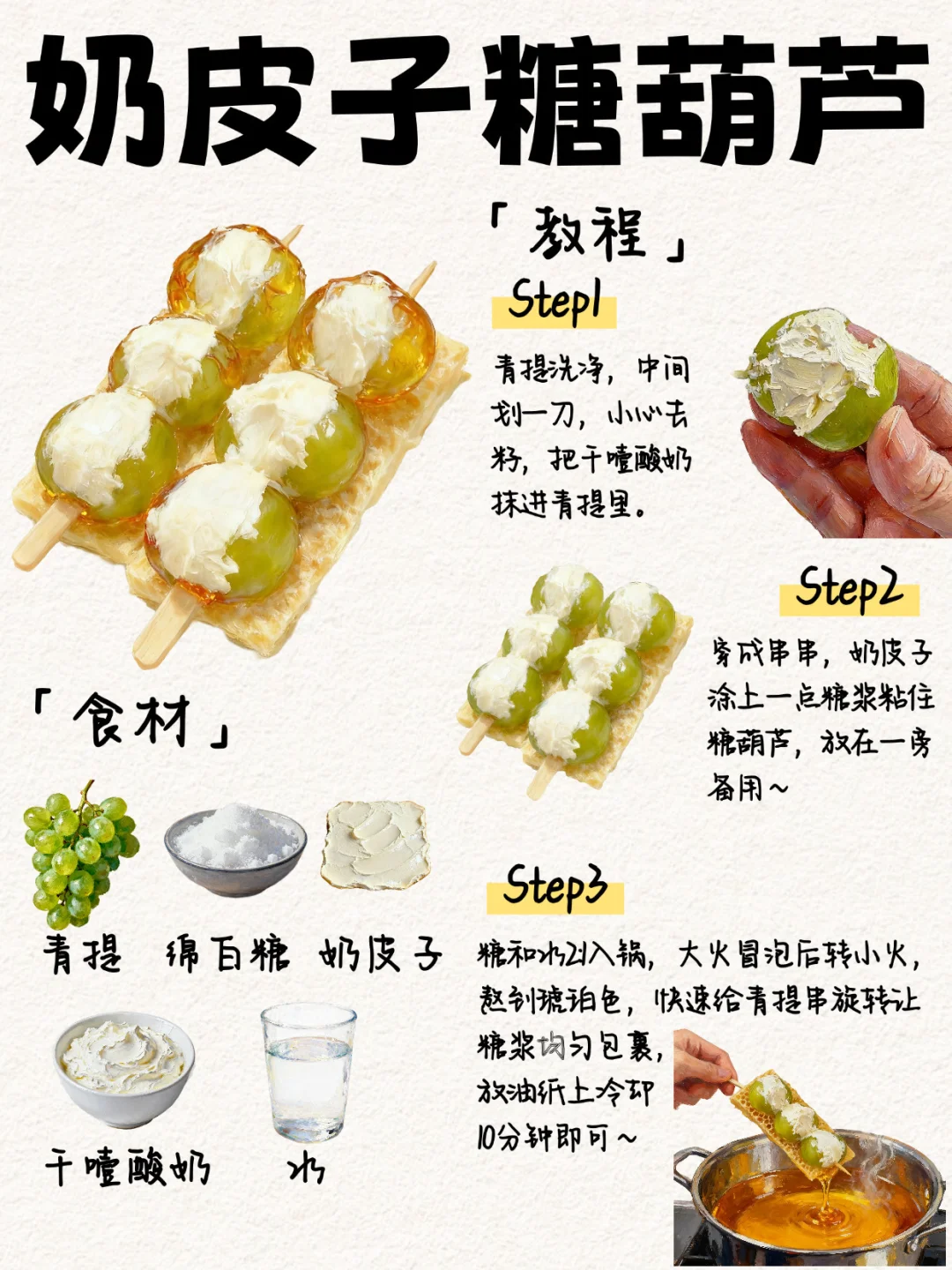 完美复刻🔥奶皮子糖葫芦‼️附详细做法㊙️