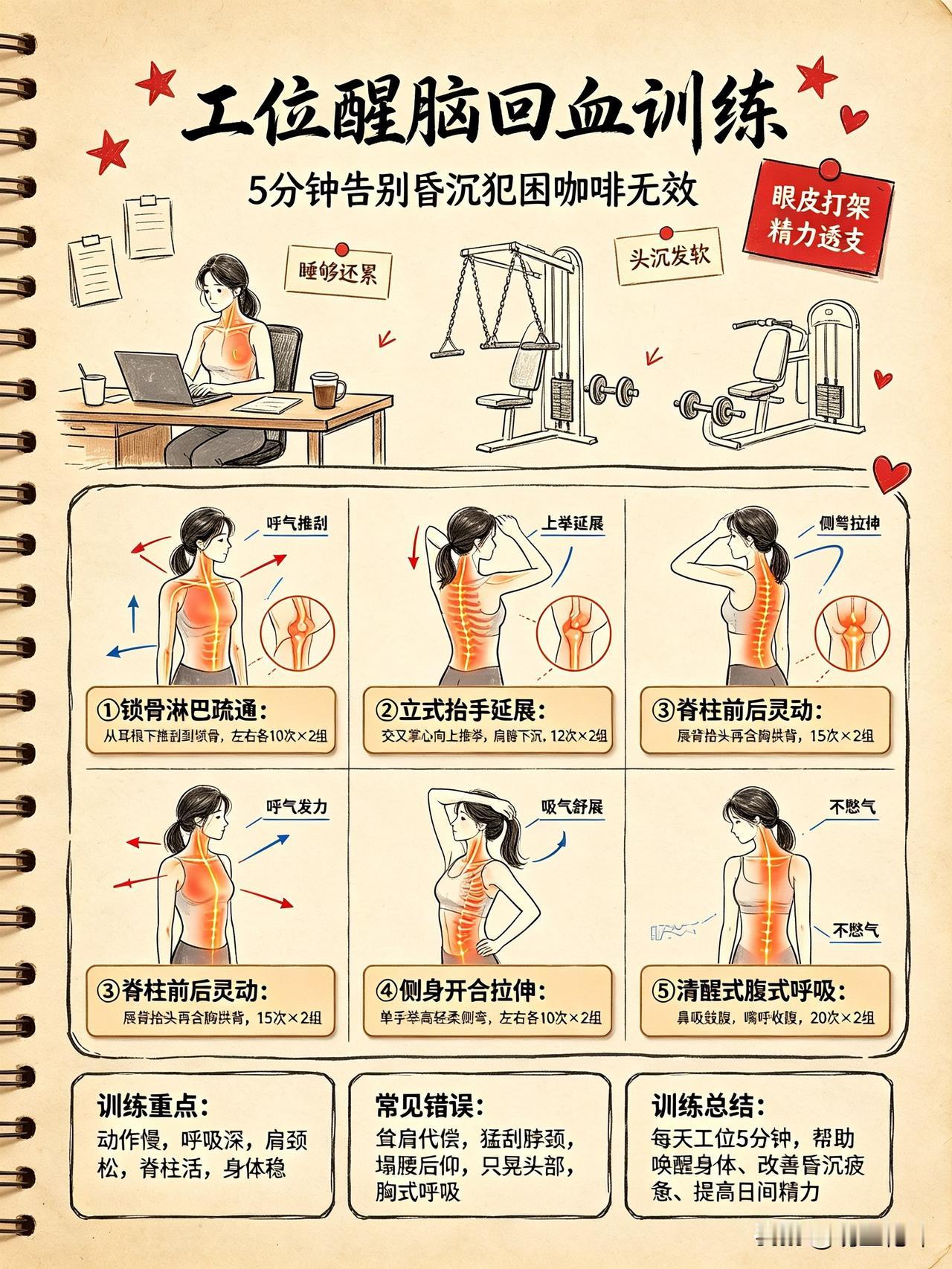 睡够也累❗️白天昏沉犯困、咖啡无效｜5分钟工位唤醒体能

有没有人和我一样😭