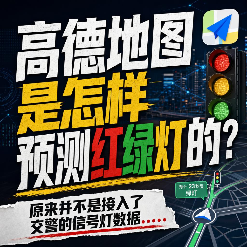 高德红绿灯读秒靠AI模型预测 未接入官方信号系统
高德地图那红绿灯读秒，并不是在