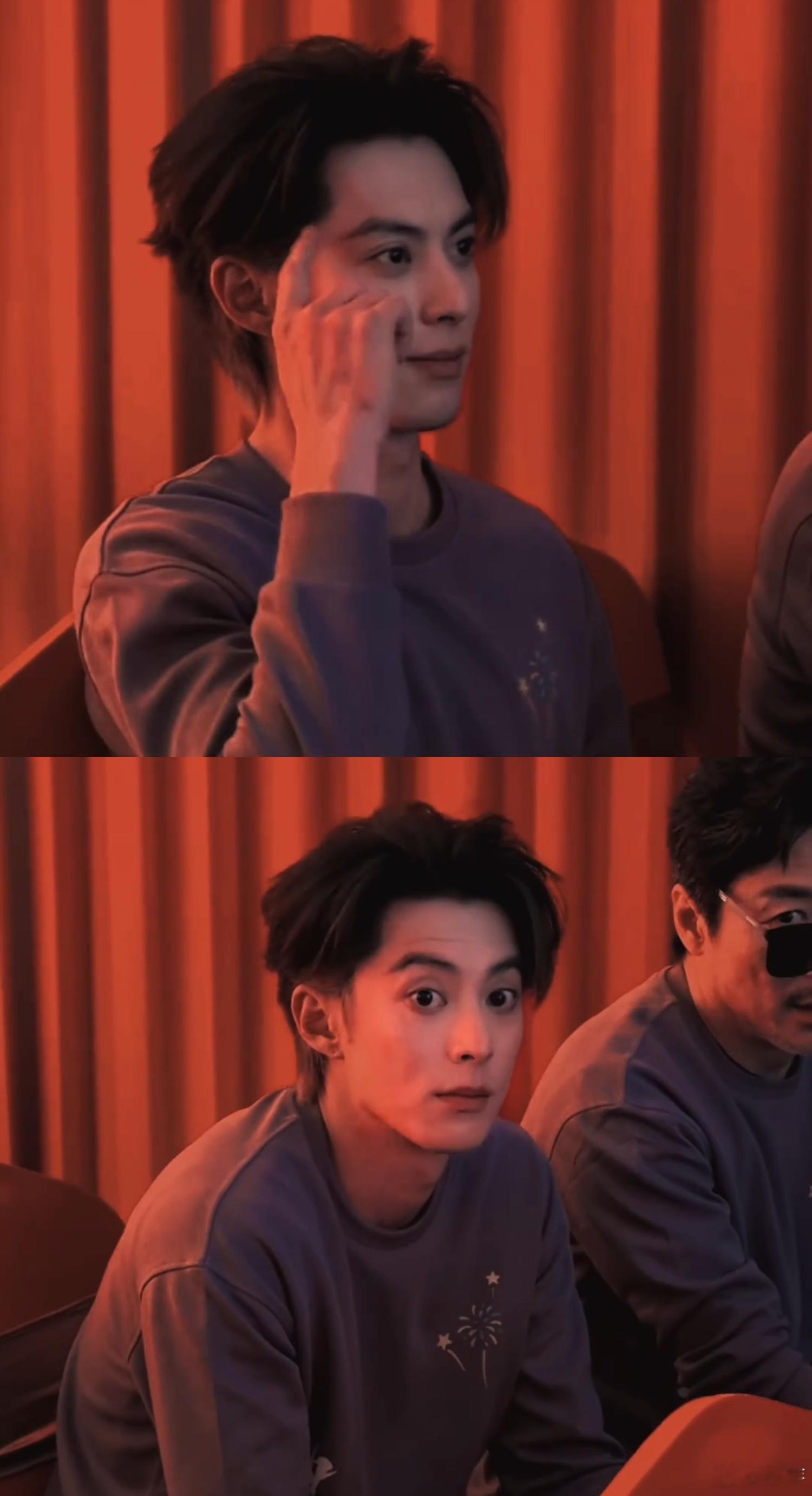 王鹤棣就这样水灵灵的入梦了 谁被徐天彪的入梦瞬间萌化了！王鹤棣轻轻歪头闭眼的模样