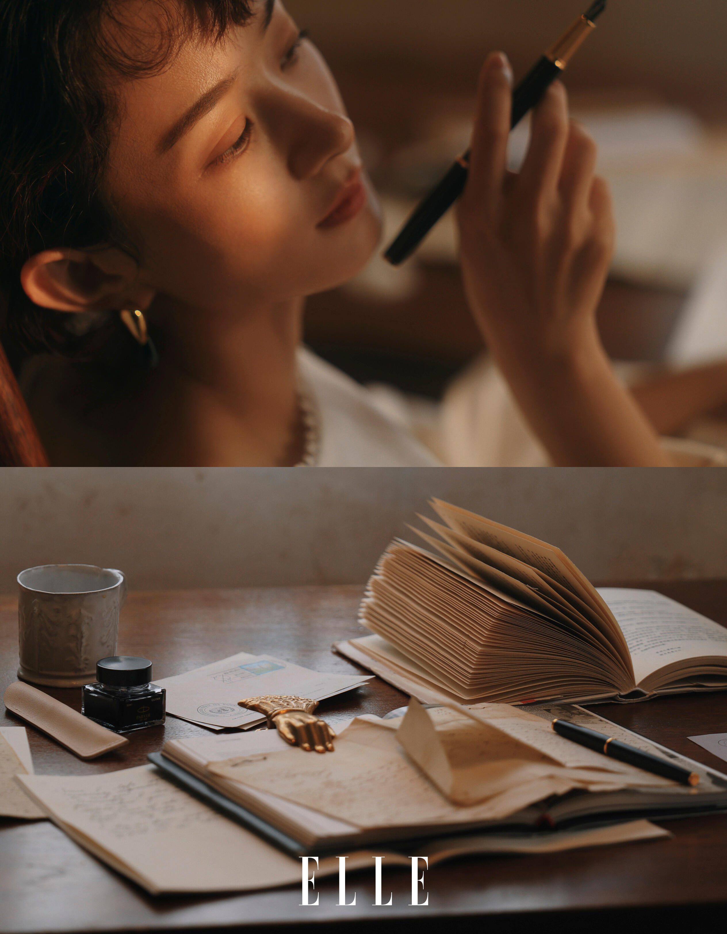 复古俏丽，小家碧玉具像化赵丽颖elle封面真的太漂亮了吧.要为美貌买单了赵丽颖E