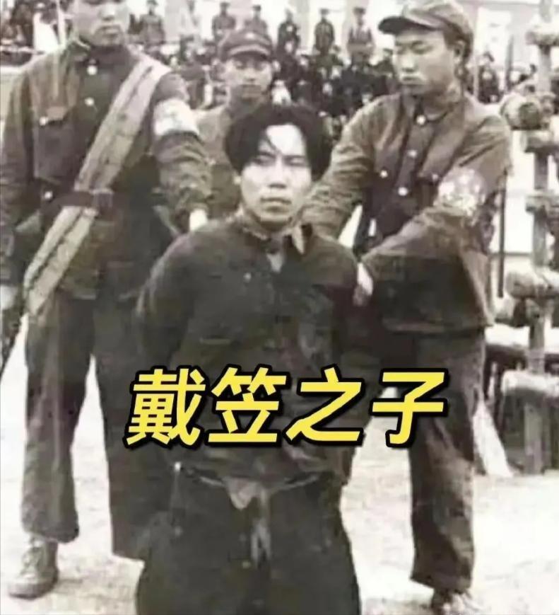 1951年1月，戴笠的儿子戴善武被五花大绑，跪在地上即将被执行死刑。被枪毙的时候